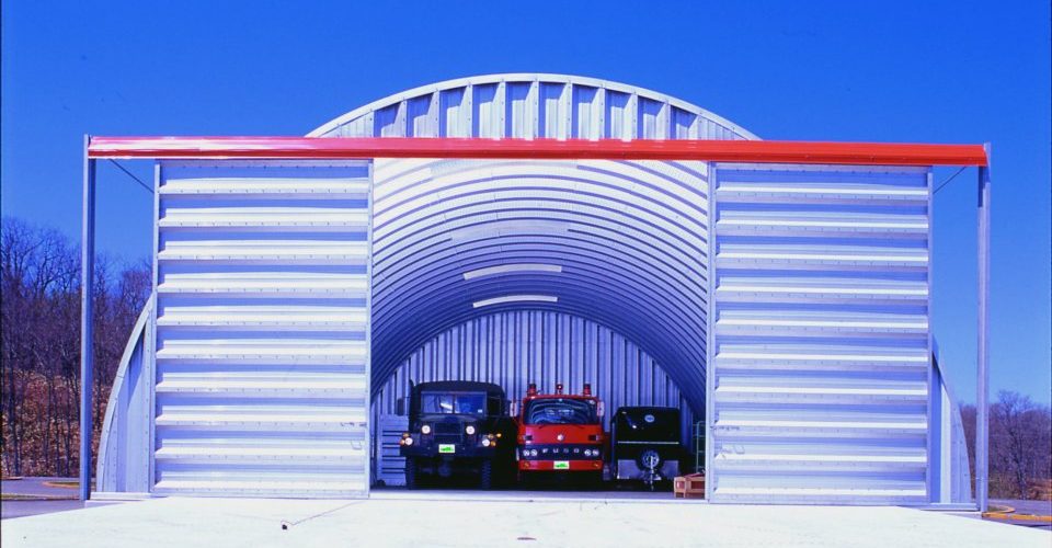 Commercial truck storage prefab building in Boulder Colorado